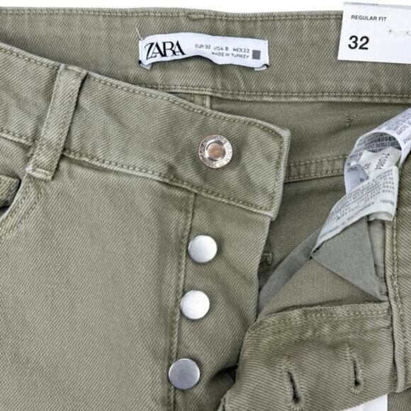 NWT ZARA High Rise Ankle Length Comfort Regular Fit Womens Jean Sz 0 - Picture 6 of 9